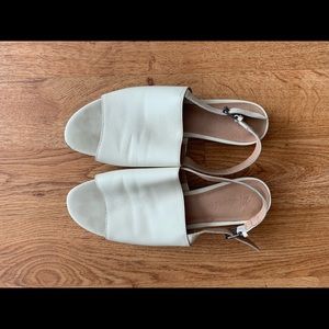 Madewell Noelle Sandal White Leather Slingback